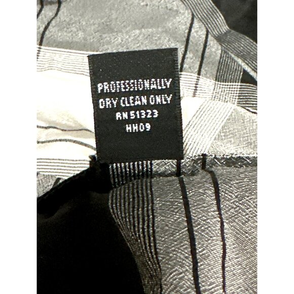 Josephine Chaus 10P Vintage Silk Plaid Blouse Black Gray Uptown Archivist Style - Picture 10 of 11